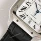 TW Factory 1-1 Copy Santos Cartier Swiss-9015 Men's Silvered Opaline Face Upgrade buckle (8)_th.jpg